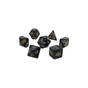 Набір кубиків для настільних ігор Games 7 Days Pearl 7 Dice Set - Black (w-gold) (g7dpearl08) - зменшене зображення 1