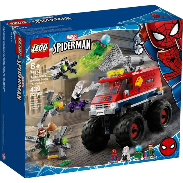 Конструктор LEGO Super Heroes Вантажівка-монстр Людини-павука проти Містеріо (76174) - зображення 1