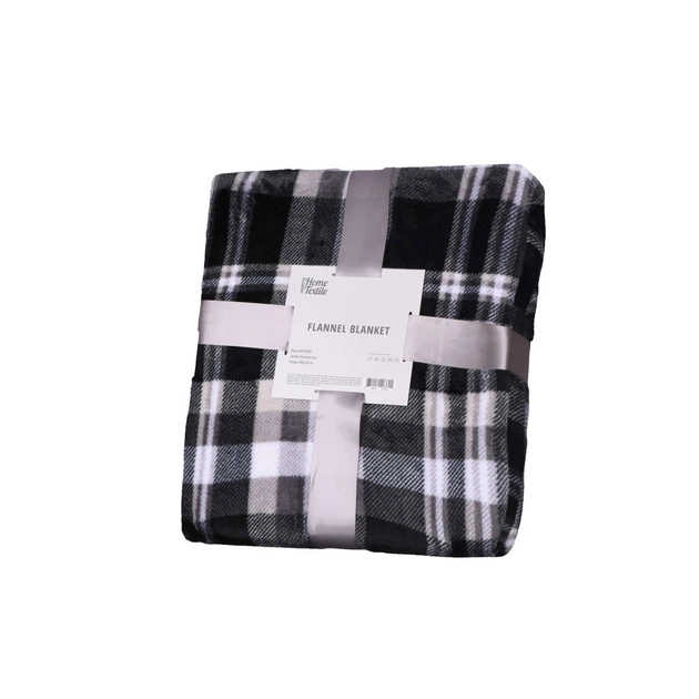 Плед Ardesto Flannel клітинка сіра, 200х220 см (ART0102PB) - зображення 1