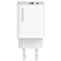 Зарядний пристрій ColorWay C101E GaN Mini 45W PD PPS USB-C + USB-A QC4.0 white (CW-CHS060PD-WT) - зменшене зображення 3