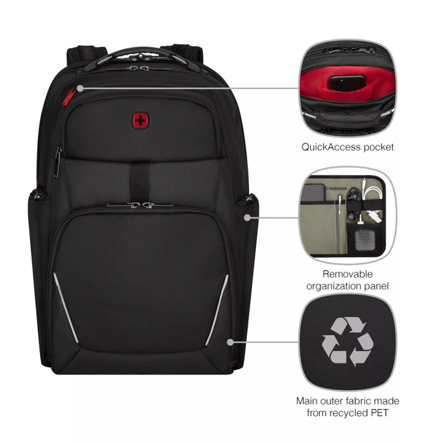 Рюкзак для ноутбука Wenger 17" New Icons, Meteor, Black (653188) - picture 4