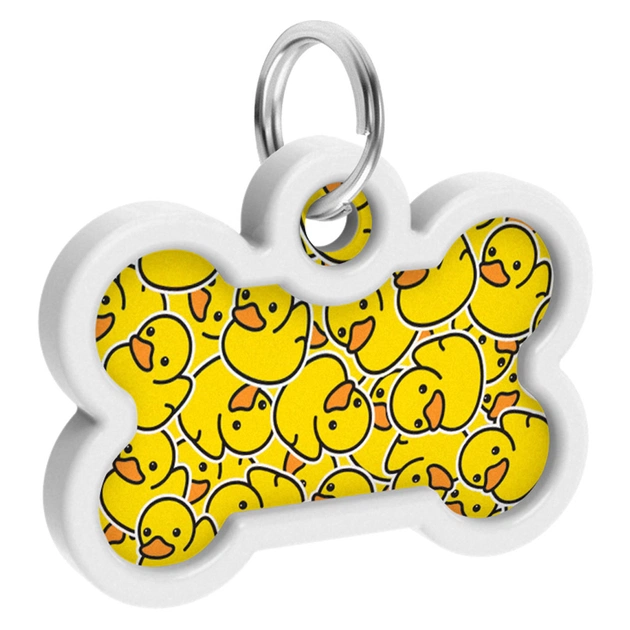 Адресник для тварин WAUDOG Smart ID з QR паспортом "Качечки", кістка 40х28 мм (0640-0204) - picture 4