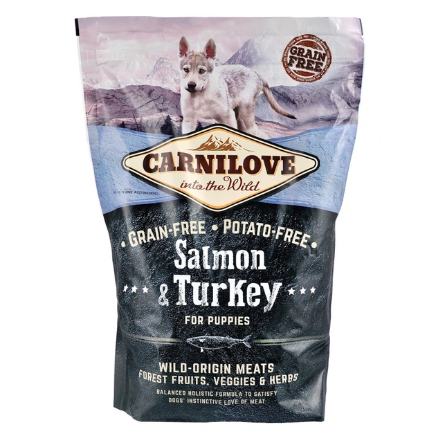 Сухой корм для собак Carnilove Puppy Salmon and Turkey 1.5 кг (8595602508839) - изображение 1