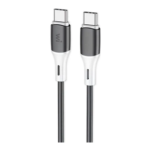 Дата кабель USB-C to USB-C 1.0m 60W silicone black Wibrand (WI.DC/MA1B-CC) изображение 1