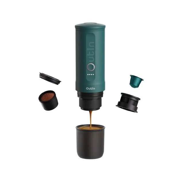 Портативна кавоварка Outin Nano Espresso Machine OTEM-01 Outin Teal (OTEM-01-TEAL) - зображення 1
