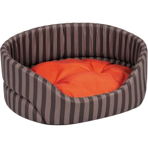 Лежак для тварин Природа "Coral 3" 66х57х29 см Коричневий/смужка (4823082429202) зображення 1