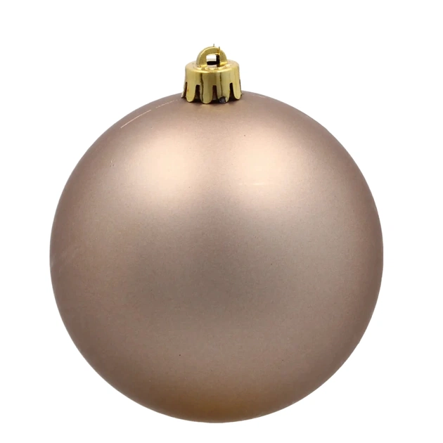 Ялинкова іграшка Chomik пластикові кульки 4 шт, 10 см, шампань (5900779893917_2) - picture 3