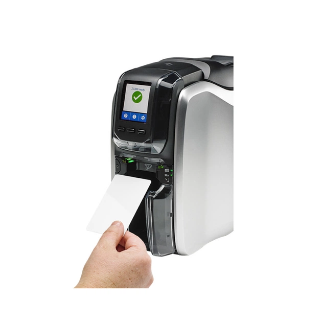 Принтер пластикових карт Zebra ZC300, Single Sided, USB, Ethernet, CardStudio, 200 cards, YMCKO ribbon (ZC31-000CQ00EM00) - picture 2
