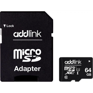 Карта пам'яті AddLink 64GB microSDXC class 10 UHS-I U1 (ad64GBMSX310A) зображення 1