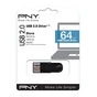 USB флеш накопичувач PNY flash 64GB Attache4 Black USB 2.0 (FD64GATT4-EF) - зменшене зображення 4