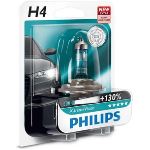 Автолампа Philips H4 X-treme VISION +130%, 1шт (12342XV+B1) зображення 1