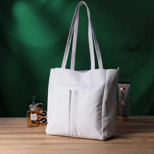 Сумка Shvigel Шоппер з натуральної шкіри Біла (22844) - зображення 10