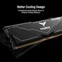 Модуль пам'яті для комп'ютера DDR5 32GB (2x16GB) 6000 MHz T-Force Vulcan Black Team (FLBD532G6000HC38JDC01) - зменшене зображення 4