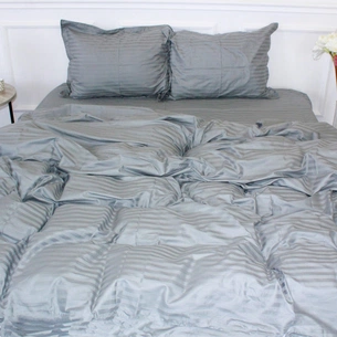 Підковдра MirSon Satin Stripe 30-0010 Light Gray 220х240 см (2200005251300) зображення 1