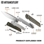 Ніж Artisan Sirius S35VN Black Blade Od Green (2798.04.32) - зменшене зображення 9
