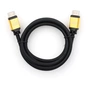 Кабель мультимедійний HDMI to HDMI 3.0 m V2.0 metal Vinga (VCPDCHDMI2VMM3BK) - зменшене зображення 1