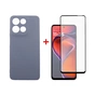 Чохол до мобільного телефона Dengos Motorola G15/G15 Power Carbon + glass (Grey) (DG-KM-147) - зменшене зображення 1