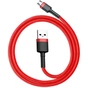 Дата кабель USB 2.0 AM to Micro 5P 1.0m Cafule 2.4A red+red Baseus (CAMKLF-B09) - зменшене зображення 2