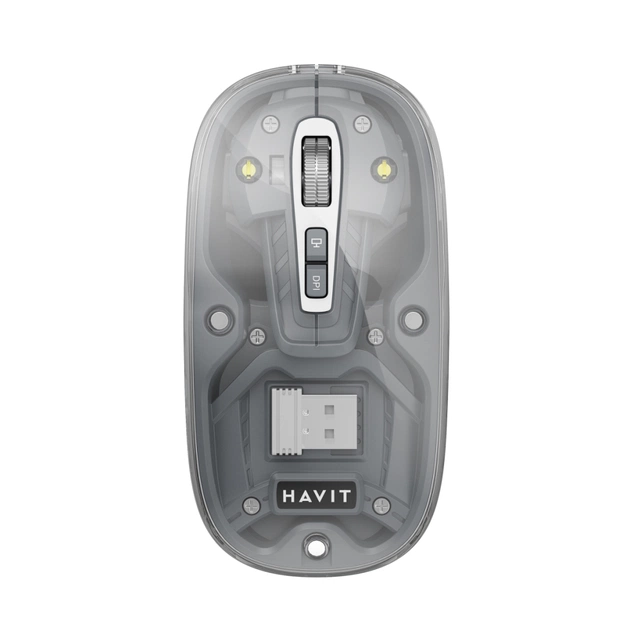 Мишка Havit MS62WB Pro Wireless Transparent Gray (6939119045128) - зображення 1