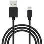 Дата кабель USB 2.0 AM to Lightning 1.0m Cu, 2.1А, Black Grand-X (PL01B) - зменшене зображення 1