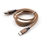 Дата кабель USB 2.0 AM to USB-C 1.0m nylon brown Vinga (VCPDCTCNB21BR) - зменшене зображення 2