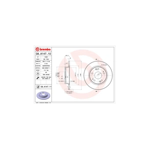 Гальмівний диск Brembo 08.A147.10 зображення 1