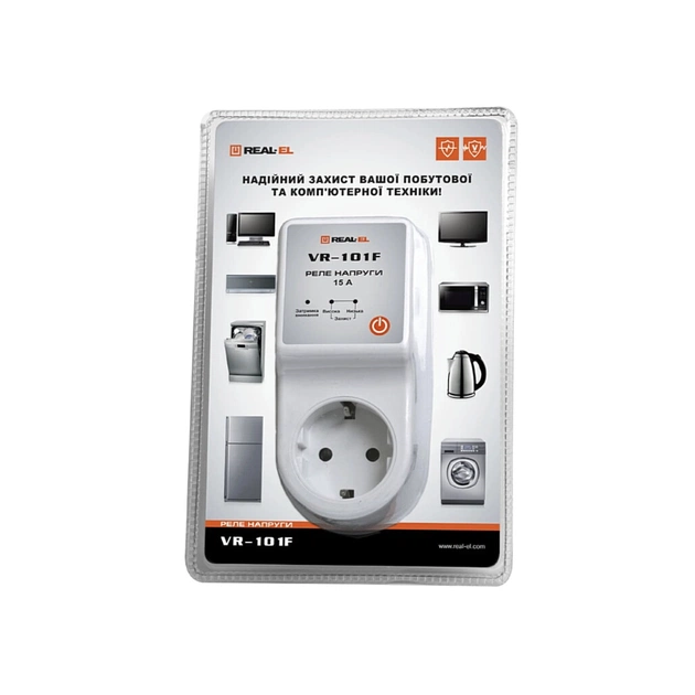 Реле напруги REAL-EL VR-101F, white (EL122300009) - зображення 8