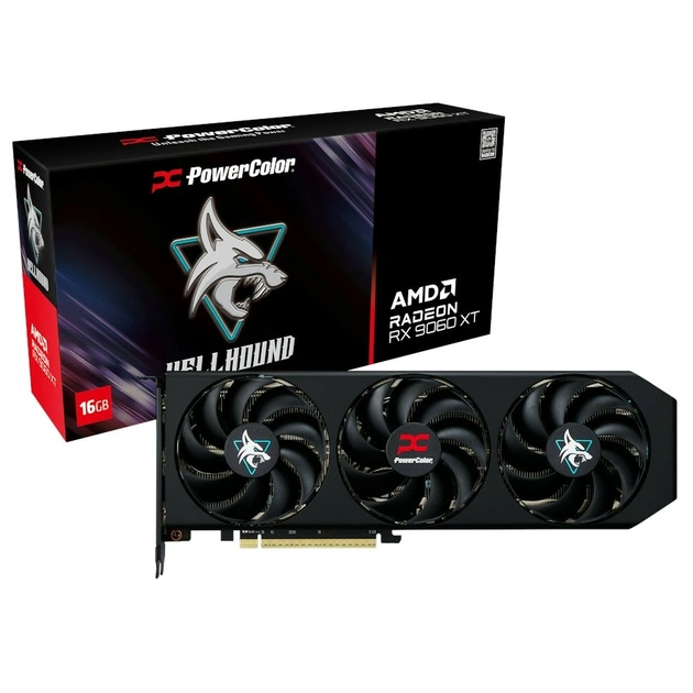 Видеокарта AMD Radeon RX 9060 XT 16GB GDDR6 Hellhound PowerColor (RX9060XT 16G-L/OC) - изображение 1
