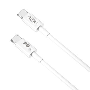 Дата кабель USB-C to USB-C 2.0m 100W white XO (CB-Q100-2CC) зображення 1