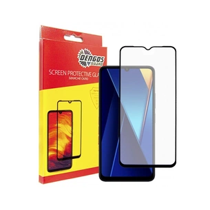 Скло захисне Dengos Full Glue POCO C65 (black) (TGFG-352) зображення 1