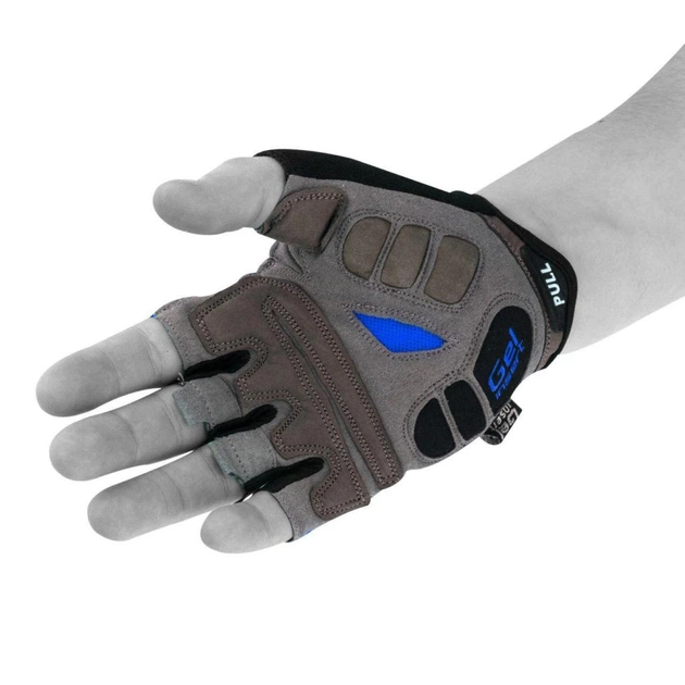 Велорукавиці PowerPlay 5037 Black/Blue XS (5037A_XS_Blue) - изображение 4