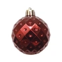 Ялинкова іграшка Chomik пластикові кульки компл. 16 шт, 6см, бордо (5900779853140_3) - зменшене зображення 2