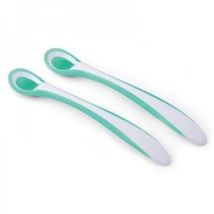 Набір дитячого посуду Nuvita ложечки с термоиндикатором Easy Eating 6м+ 2 шт. Салатовый (NV8485Lime) зображення 1