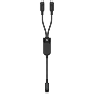 Дата кабель USB-C to 2xUSB-C 0.8m 100W Acefast (6974316280149) зображення 1