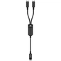 Дата кабель USB-C to 2xUSB-C 0.8m 100W Acefast (6974316280149) - зменшене зображення 1