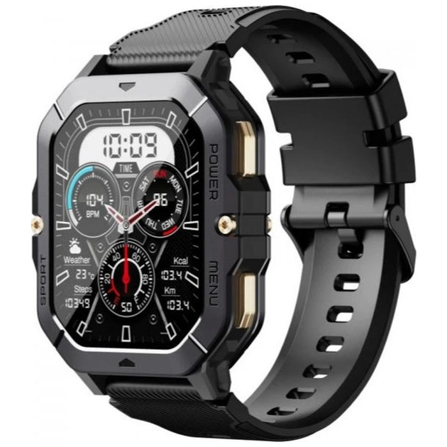 Смарт-годинник OUKITEL BT101 Black (6931940739825) - зображення 1