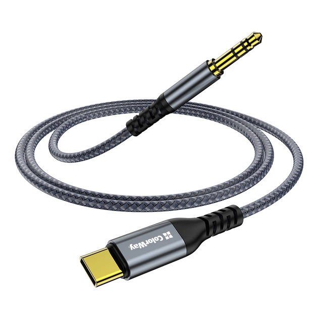 Кабель мультимедійний USB-C to 3.5mm M 1.2m gray ColorWay (CW-CBPDJ071-G) - picture 2
