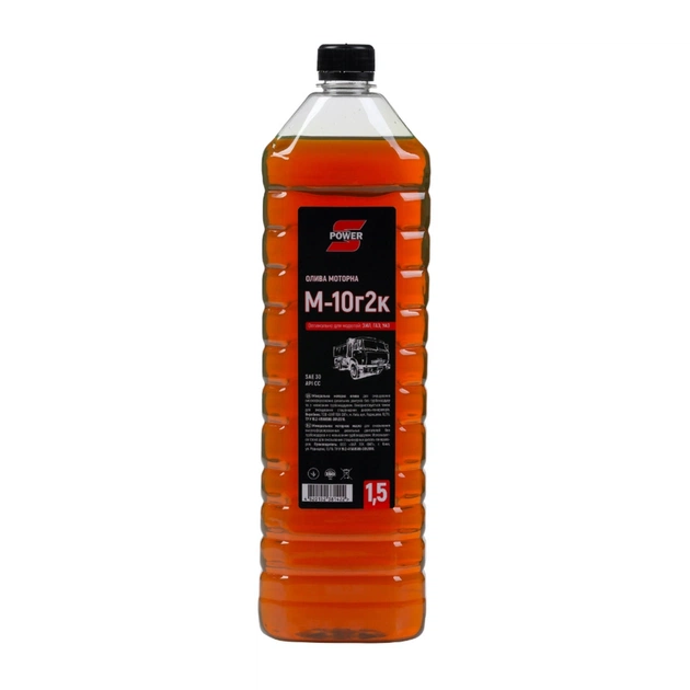 Моторна олива S-POWER М-10Г2к 1,5л ПЕТ - изображение 1