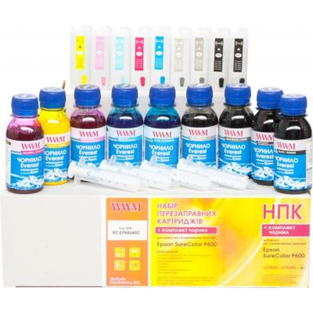 Комплект перезаправних картриджів WWM Epson SureColor SC-P600/P800 (RC.EP600ARC) - зображення 1