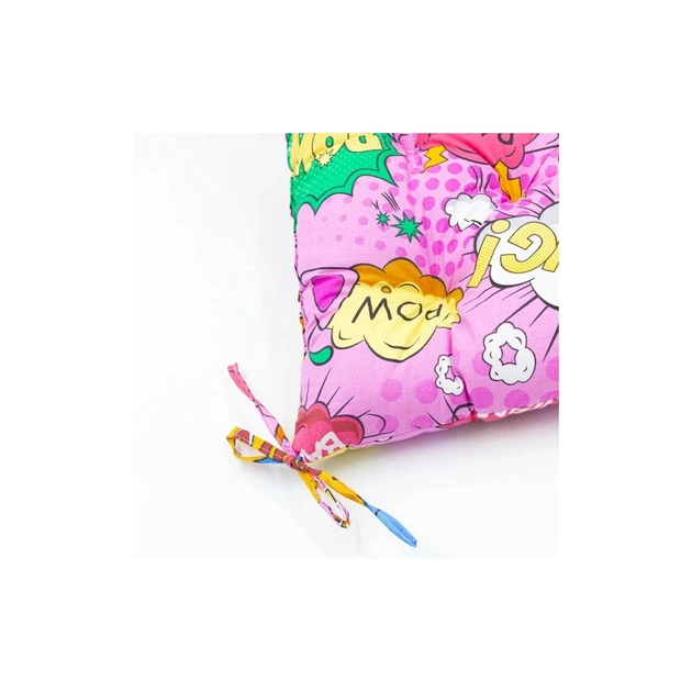 Подушка на стілець MirSon Бязь Принт 17-0512 Bombs pink 40х50 см (2200006276784) - зображення 3