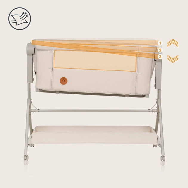 Ліжечко Lionelo приставна LEONIE PLUS BEIGE SAND (LO-LEONIE PLUS BEIGE SAND) - изображение 8