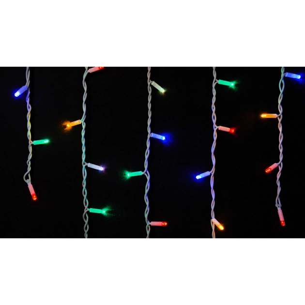 Гирлянда Delux ICICLE flash 75LED 2 х 0.7 м мульти/белый IP44 EN (90012956) - изображение 1