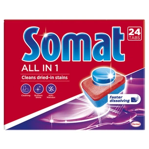 Таблетки для посудомийних машин Somat All in 1 24 шт (9000101347814) зображення 1