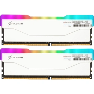 Модуль пам'яті для комп'ютера DDR4 32GB (2x16GB) 3600 MHz RGB X2 Series White eXceleram (ERX2W432369CD) зображення 1