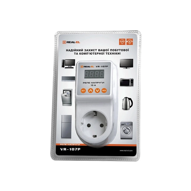 Реле напруги REAL-EL VR-107P, white (EL122300008) - зображення 9