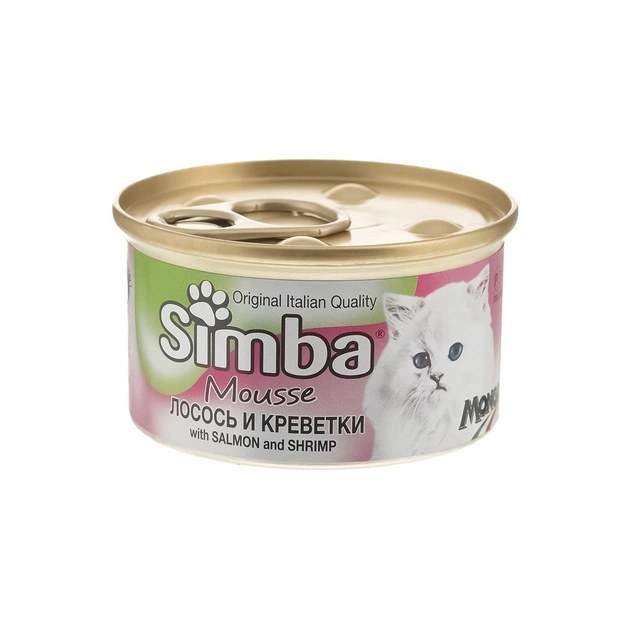 Консерви для котів Simba Cat Wet лосось та креветки 85 г (8009470009430) - зображення 1