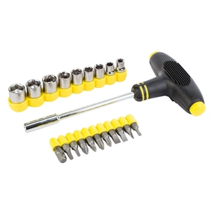 Набір викруток Sigma з Т-подібною ручкою та насадками 21шт (4002161) зображення 1