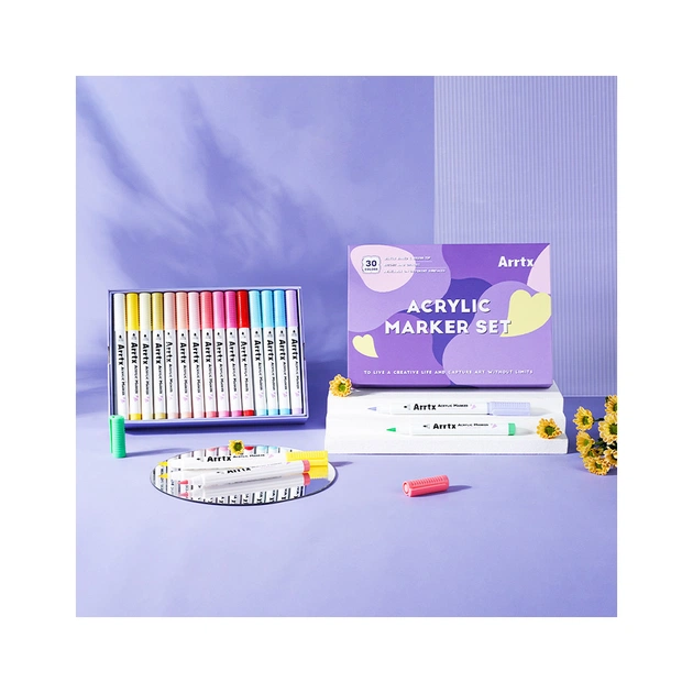 Художній маркер Arrtx акрилові AACM-0530A, 30 кольорів (LC303144) - picture 8