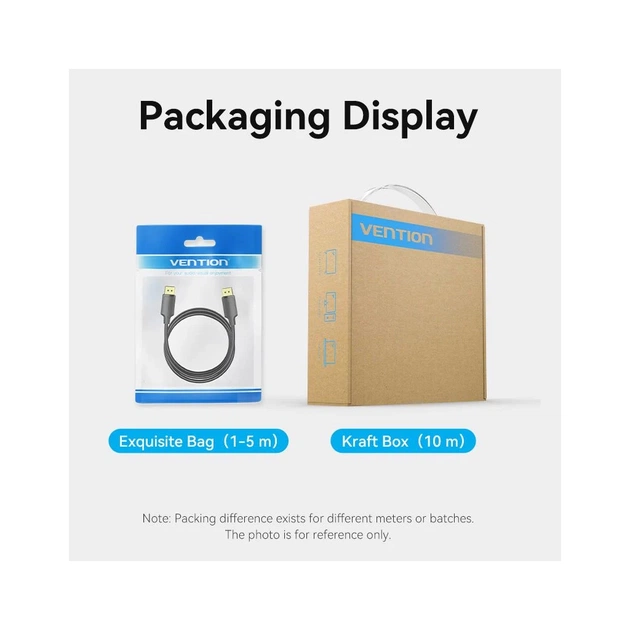 Кабель мультимедійний DisplayPort M to DisplayPort M 1.0m 4K black Vention (HAKBF) - зображення 9