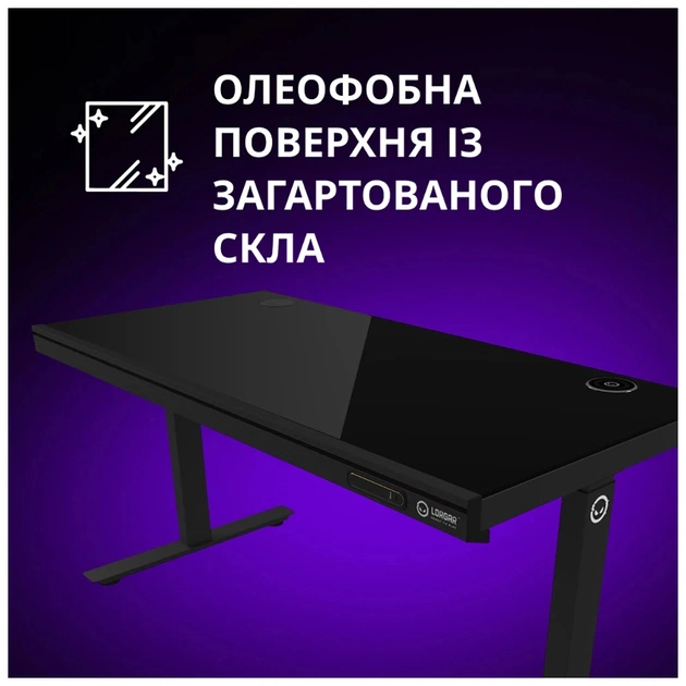 Комп'ютерний стіл Lorgar PRO 80W Wood Black (LRG-DP80W) - зображення 6